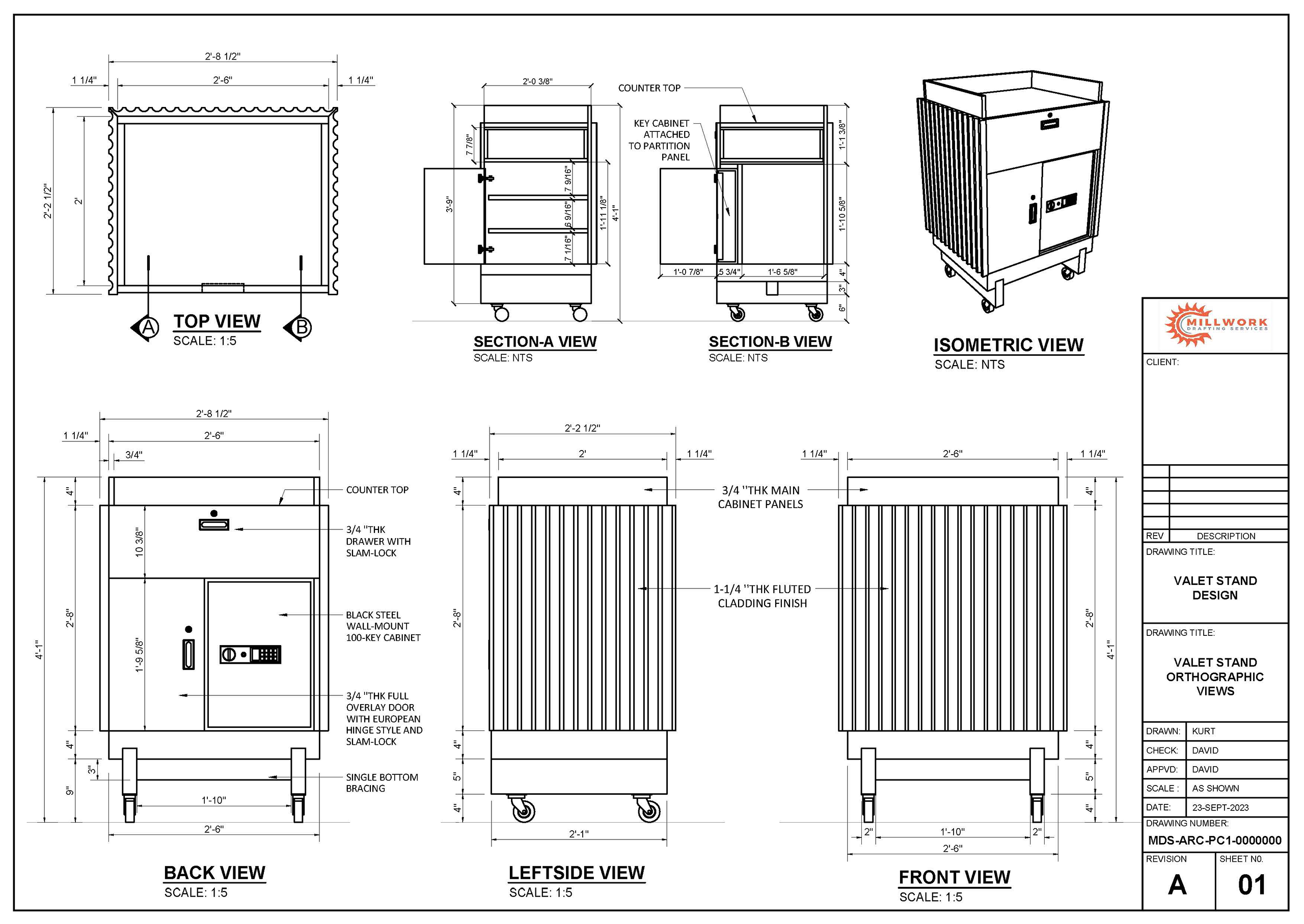Architectural Millwork Detailed Drawings